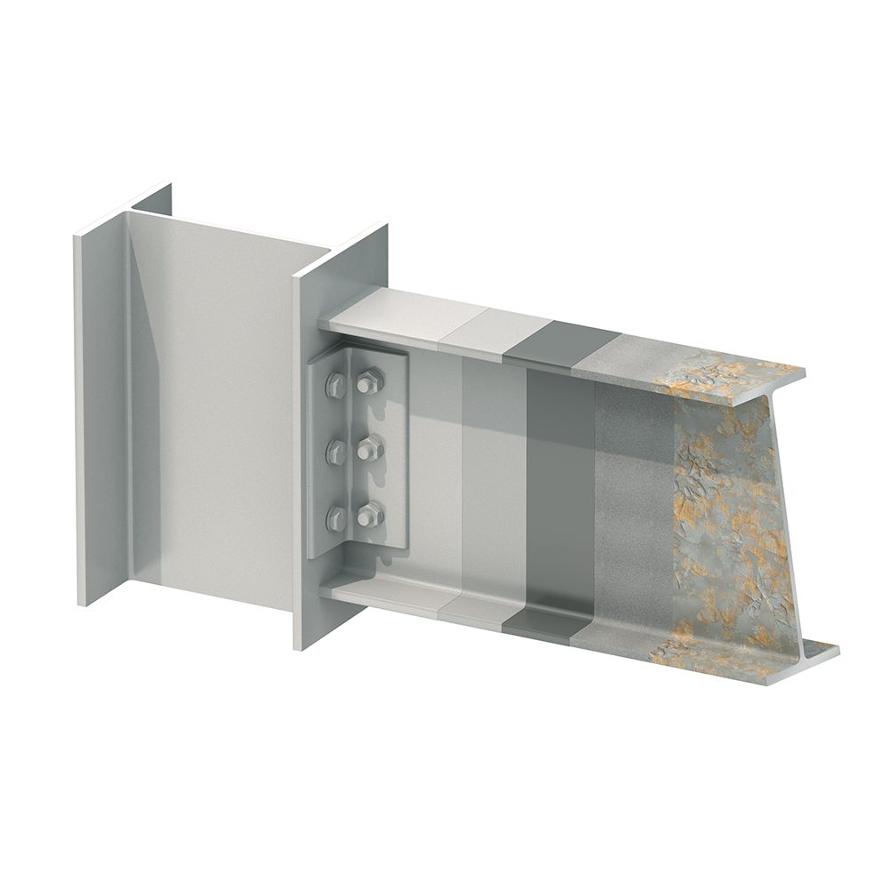 an illustration of structural steel with an engineered protective lining system